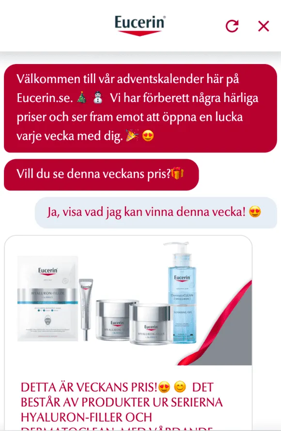 Eucerin Schwedens Version des Adventskalenders.