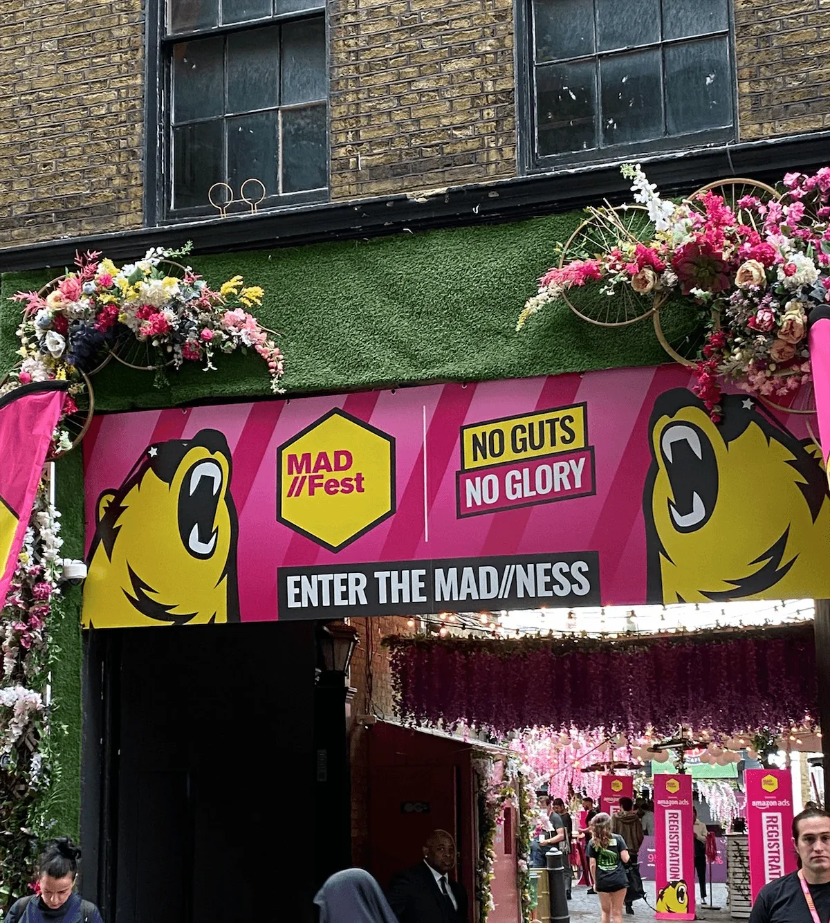 Der Eingang des Mad Fest London.