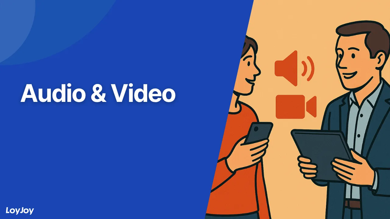 Audio and video in chat: template for multimedia