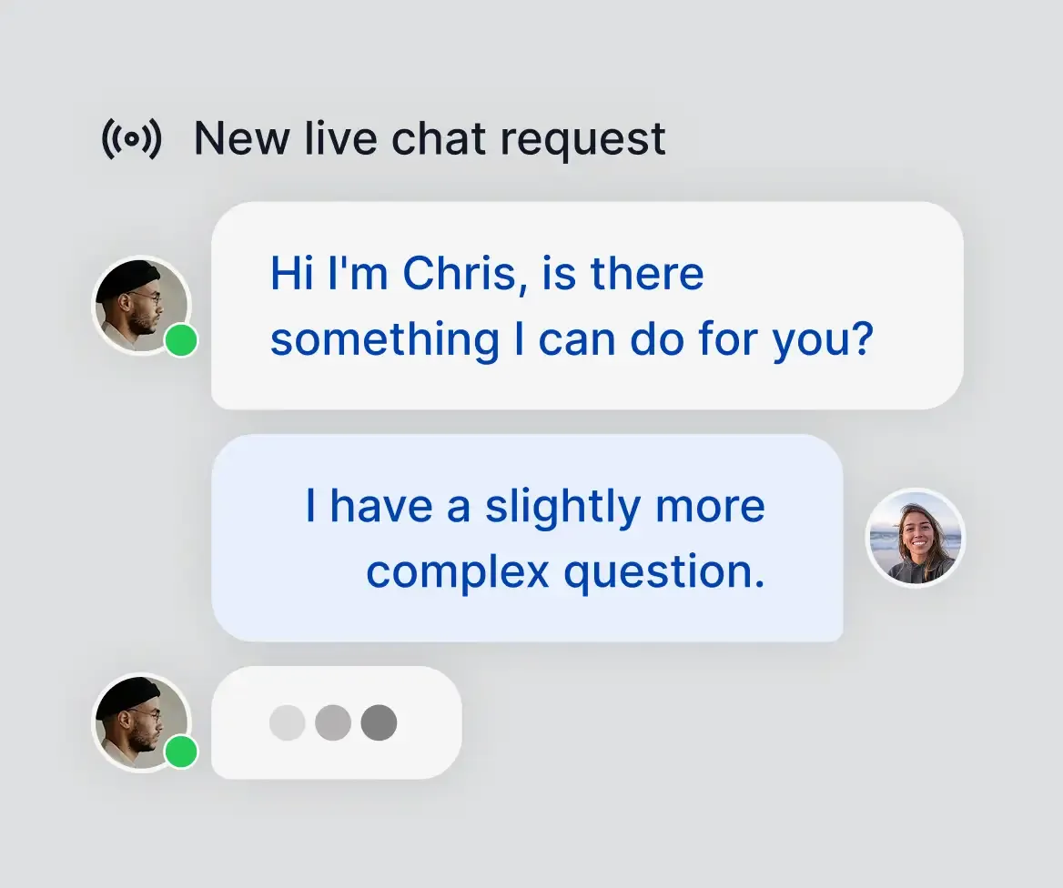 Live‑Chat & Handover (async)