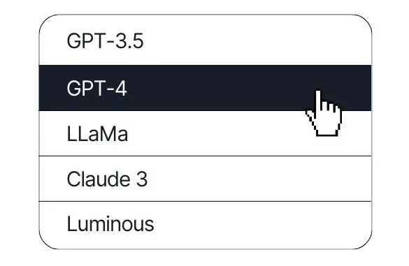 Wähle Dein eigenes LLM - GPT-4, Claude 3, oder Llama 3