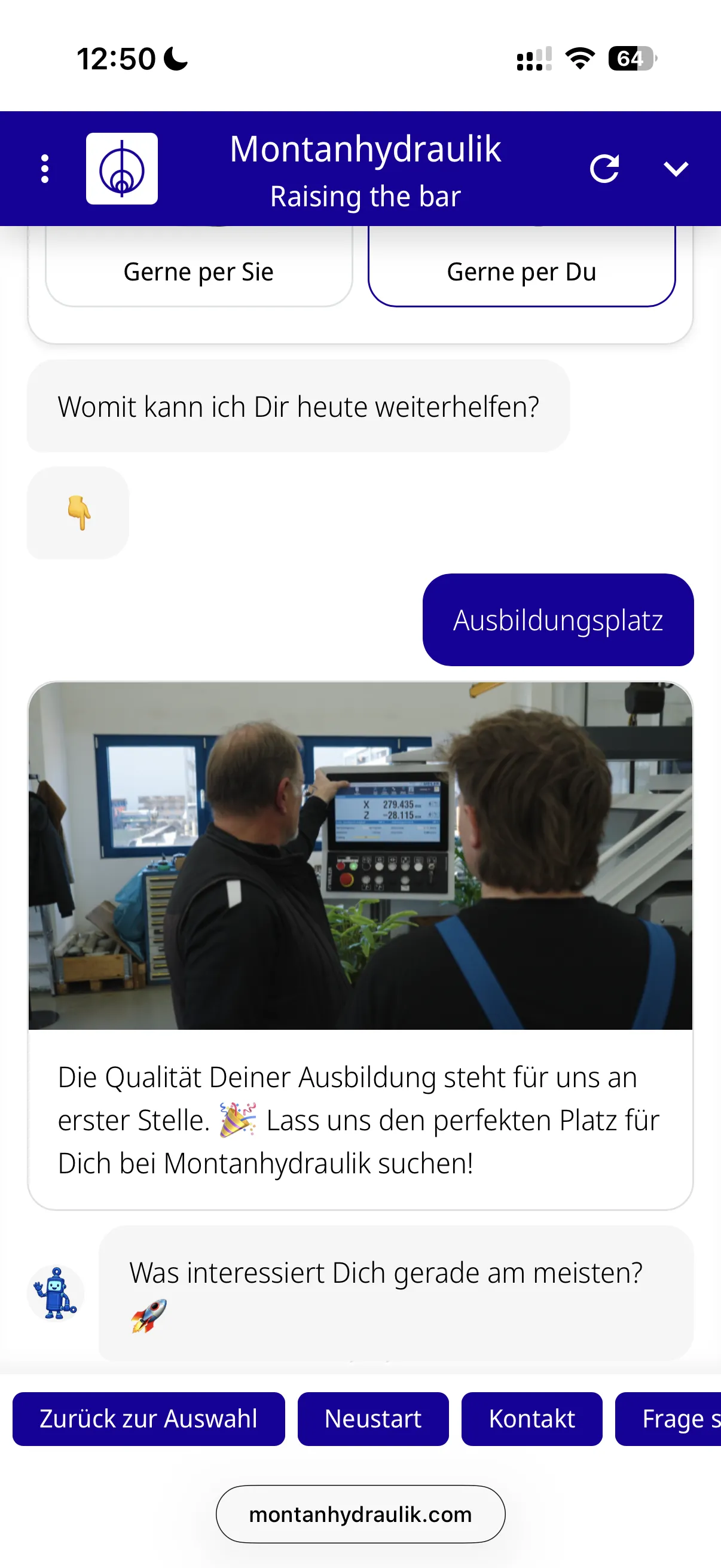 Intuitiver Einstiegspunkt